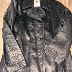 JNY Jones New York black leather jacket